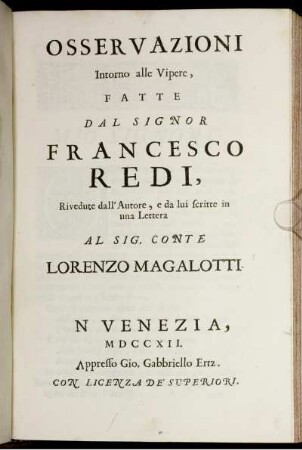 Osservazione Francesco Redi