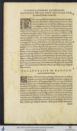 Dominicæ Post Penthecosten