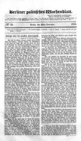 No 48, 29. November 1834