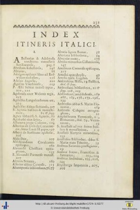 Index Itineris Italici.