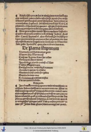 De Patria scriptorum.