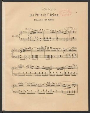 Une Perle de l'Ocean : op. 19 : (Otterer)
