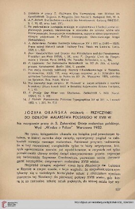 2: Przyczynki do dziejów malarstwa polskiego W XVIII W