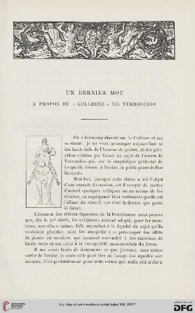 3. Pér. 20.1898: Un dernier mot à propos du "Colleone" de Verrocchio