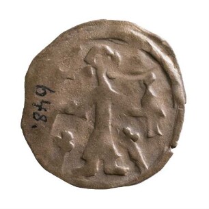 Münze, Pfennig, um 1370 (1323-1373)