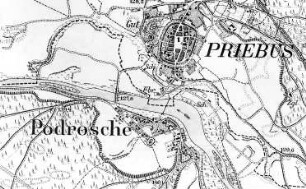 Krauschwitz-Podrosche. Meßtischblatt, Sekt. Priebus?, aus: Buttkowsky-Chronik (RA Görlitz Görlitz)