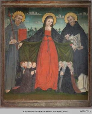 Schutzmantelmadonna mit Heiligen Franziskus und Dominikus