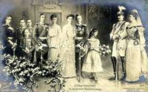 Karte zur Silberhochzeit von Wilhelm II. und Auguste Viktoria