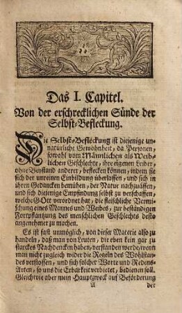 Onania, oder die erschreckliche Sünde der Selbst-Befleckung ...