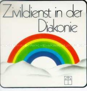 Aufkleber des Diakonischen Werkes der EKD mit Werbung für den Zivildienst