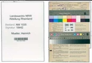 Entnazifizierung Heinrich Mueller , geb. 31.12.1906 (Steiger)