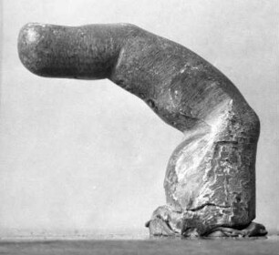 Vollgegossener, abgebrochener Finger (Fragment einer Bronzestatue)