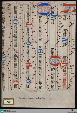 Cisioianus - Cod. Donaueschingen 103