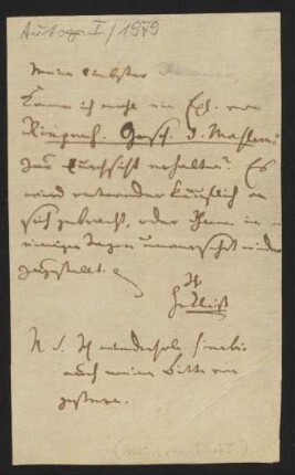 Brief an Georg Andreas Reimer, o.D.
