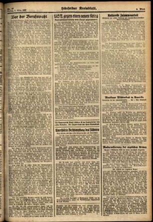 Zweite Ausgabe vom Freitag, den 05. März 1937.
