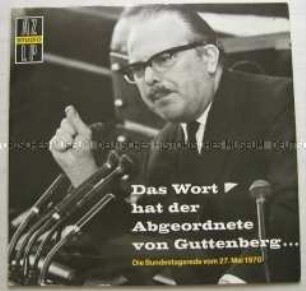 Rede Karl Theodor von Guttenbergs gegen die Ostverträge, Plattenhülle