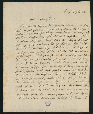 Brief 4: 10. Februar 1834