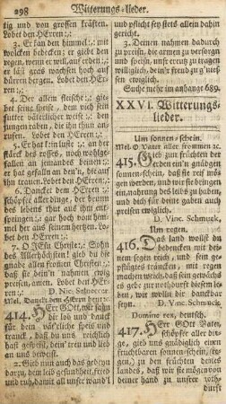 XXVI. Witterungs-lieder