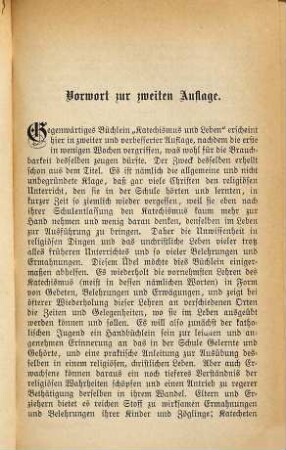 Katechismus und Leben : ein Gebet-, Lehr- und Betrachtungsbüchlein für die katholische Jugend und das katholische Volk