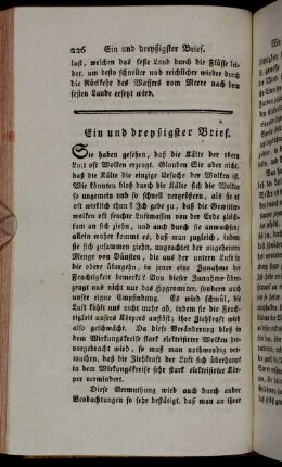 Ein und dreyßigster Brief. - Sieben und dreyßigster Brief.