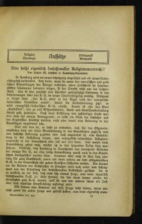 Was heißt eigentlich konfessioneller Religionsunterricht?
