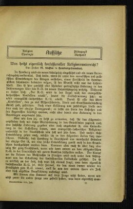 Was heißt eigentlich konfessioneller Religionsunterricht?