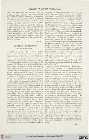Reviews of recent publications