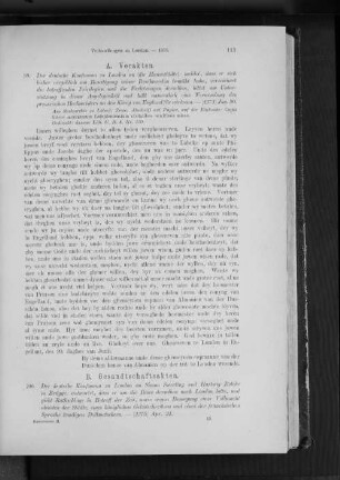 B. Gesandtschaftsakten.