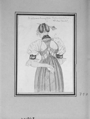 Trachtenbild: Mädchen aus Unterwalden