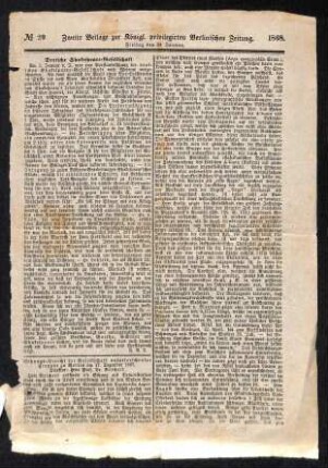 Bericht der Sitzung der geografischen Gesellschaft zu Berlin am 07.12.1867