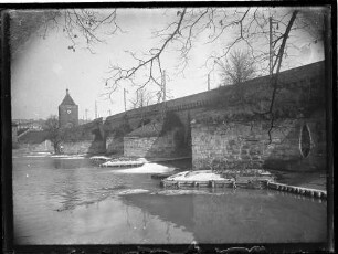 Neckarbrücke (Pliensaubrücke) Esslingen Ansicht vom 25.03.1936
