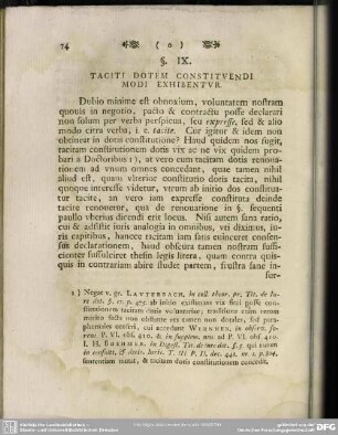 §. IX. Taciti Dotem Constituendi Modi Exhibentur