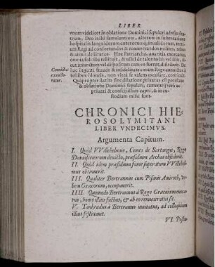 Chronici Hierosolymitani Liber Undecimus