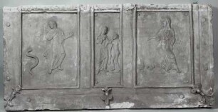 Drei Felder von der Bronzetür des Augsburger Doms