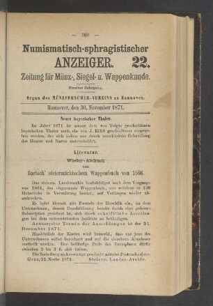 22. 30. November 1871