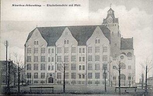 Fischer, Theodor; München, Elisabethplatz; Elisabethschule - Gesamtansicht