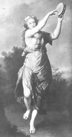 Tischbein, Friedrich: Tanzende Bacchantin. Öl; 221 x 115 cm. Ehemals Dessau, Schloss [Lost Art, 198]