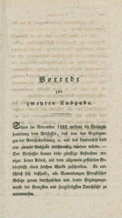 Vorrede zur zweyten Ausgabe