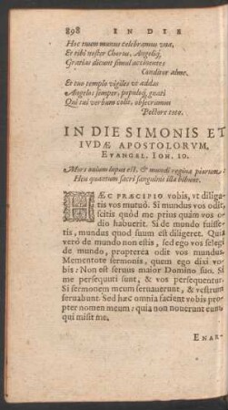 In Die Simonis Et Iudae Apostolorum ...