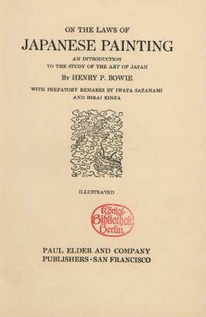 On the laws of Japanese painting : an introduction to the study of the art of Japan