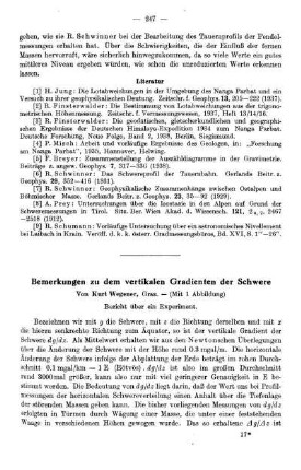 Bemerkungen zu dem vertikalen Gradienten der Schwere