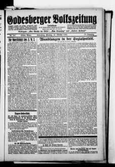 Godesberger Volkszeitung. 1913-1933