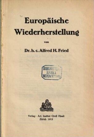 Europäische Wiederherstellung