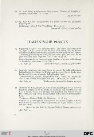 Italienische Plastik (Nr. 64-72)