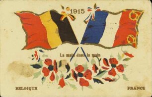 1915 - La main dans la main - Belgique-France
