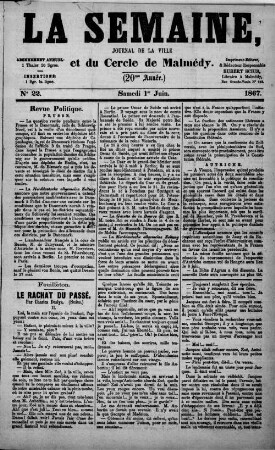 La semaine. 1858-1916