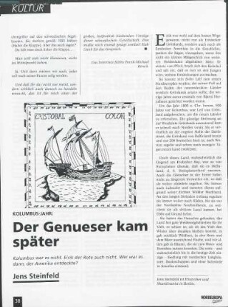 Kolumbus-Jahr: Der Genueser kam später