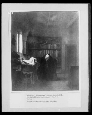 Der alte Gelehrte im Studierzimmer