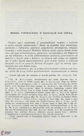 Metoda typologiczna w badaniach nad sztuką