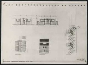 AEG Hauptverwaltung, Kassel: Details Schleusen 1:500